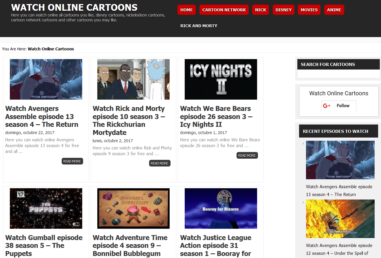 Watch Online Cartoons